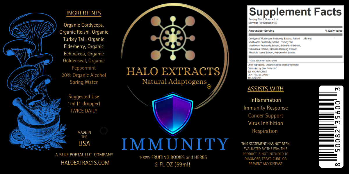 IMMUNITY - HALO EXTRACTS - LIQUID SUPPLEMENT - 2OZ DROPPER