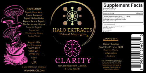 CLARITY - HALO EXTRACTS - LIQUID SUPPLEMENT - 2OZ DROPPER