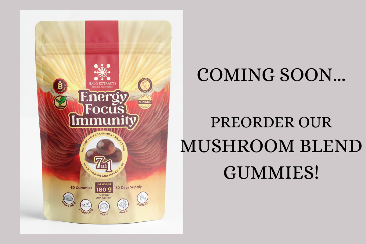HALO EXTRACTS - ENERGY / FOCUS / IMMUNITY BLEND GUMMIES - 60CT
