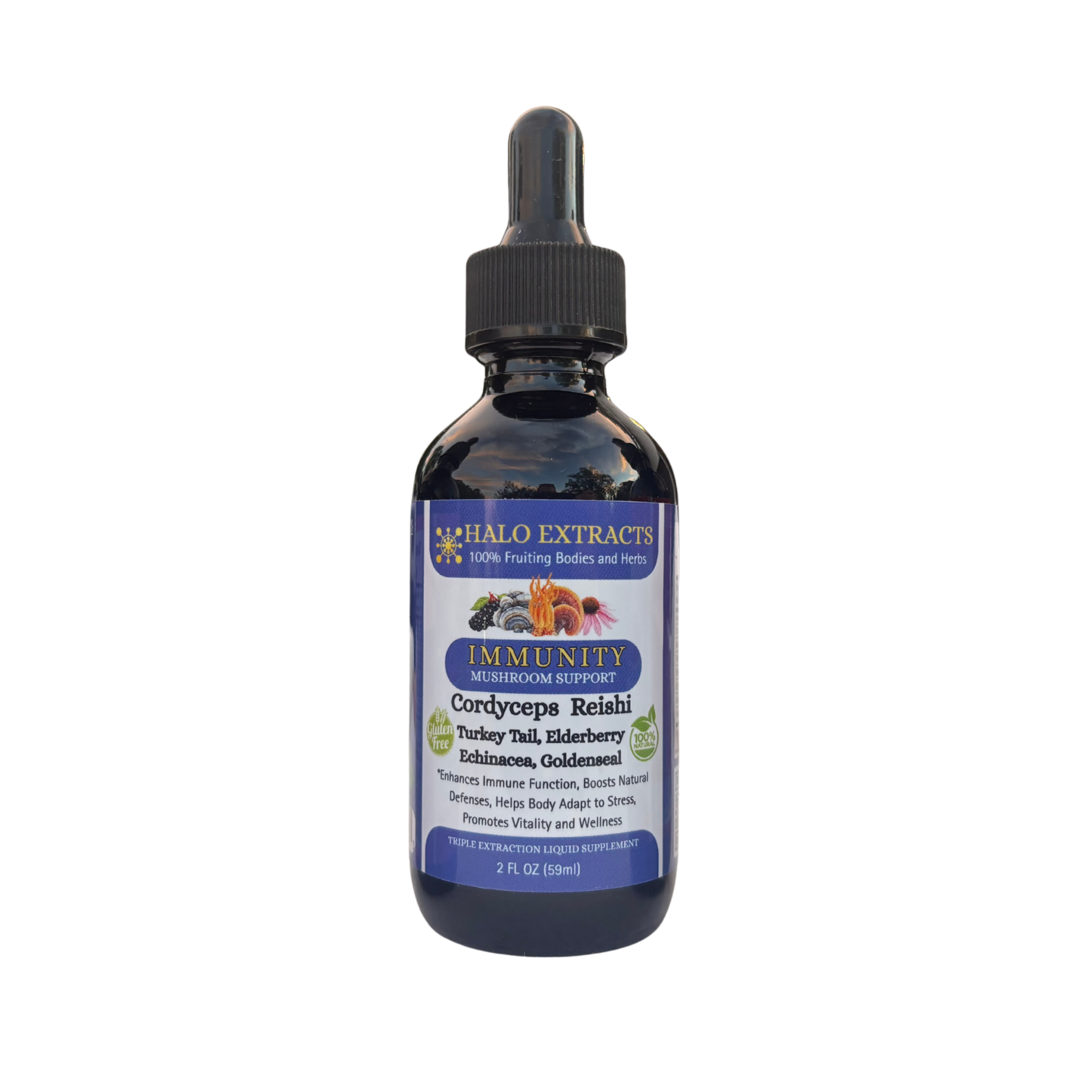 IMMUNITY - HALO EXTRACTS - LIQUID SUPPLEMENT - 2OZ DROPPER